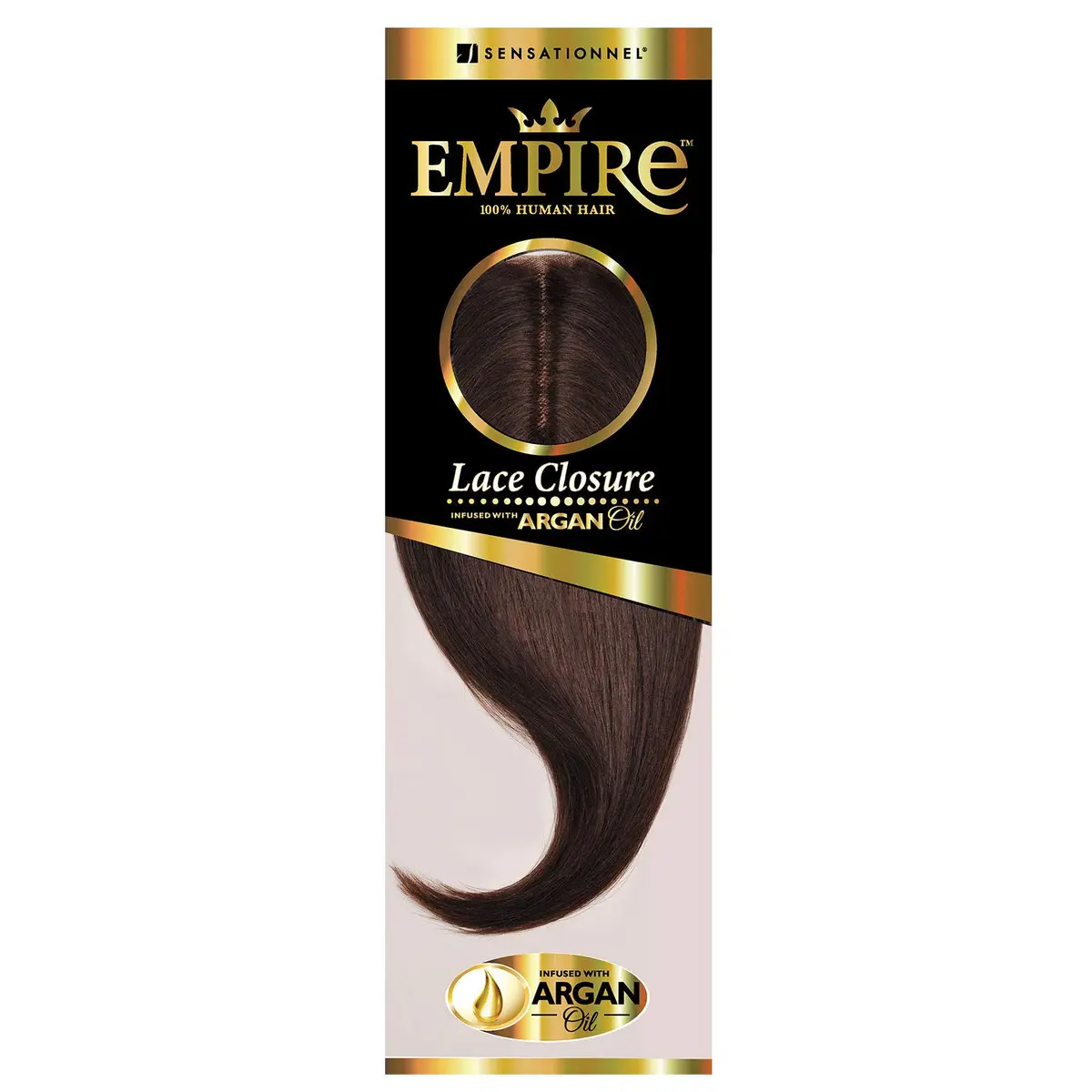 Sensationnel Empire Human Hair Lace Closure 12 Inch T1B/27 | Yaki Texture, Bleach & Dye Safe - main product image