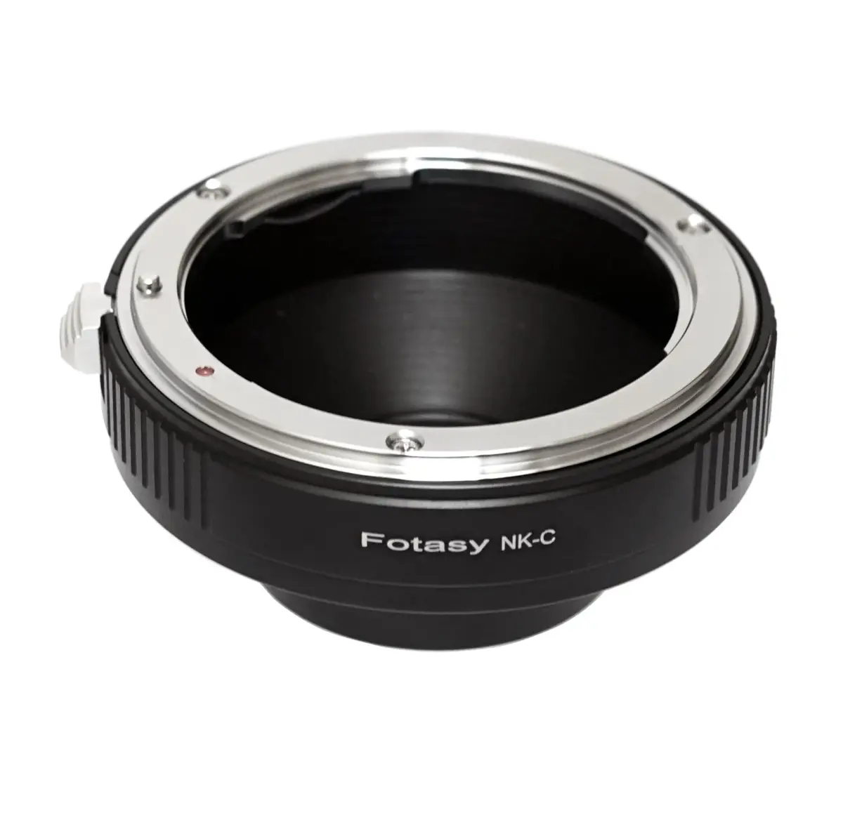 Fotasy Black C Mount & Nikon F Lens Adapter 16mm Prime | Manual Focus, Copper Mount - main product image