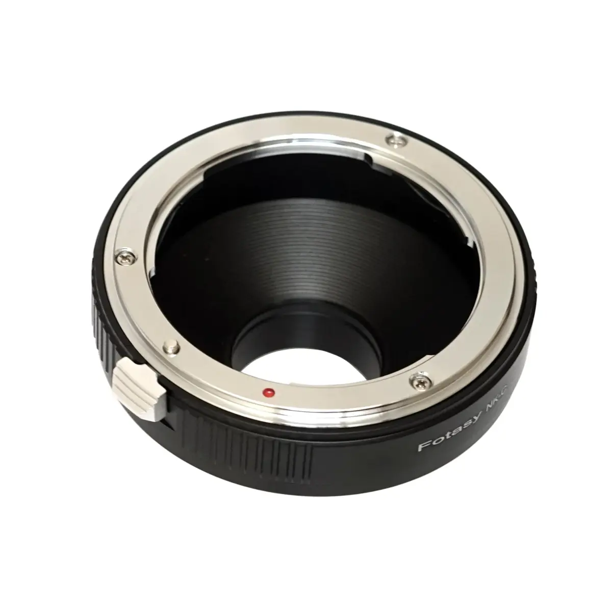 Fotasy Black C Mount & Nikon F Lens Adapter 16mm Prime | Manual Focus, Copper Mount - view 2