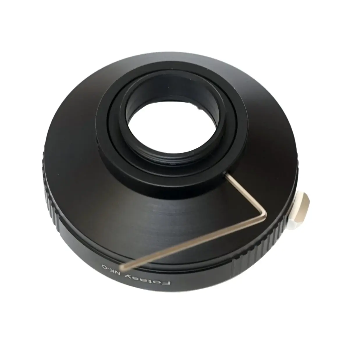 Fotasy Black C Mount & Nikon F Lens Adapter 16mm Prime | Manual Focus, Copper Mount - view 3