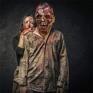 MOLEZU Scary Zombie Head Mask for Adults | Creepy Latex Halloween Costume Prop - view 4