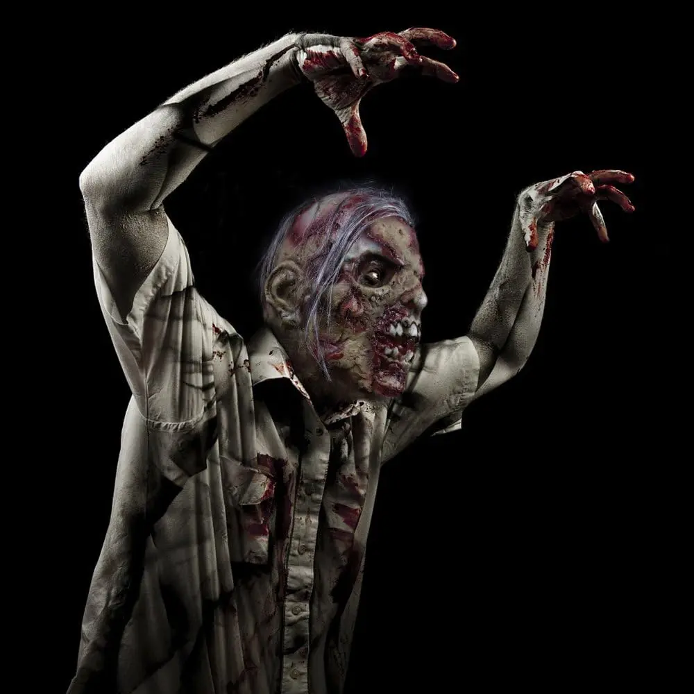 MOLEZU Scary Zombie Head Mask for Adults | Creepy Latex Halloween Costume Prop - view 6