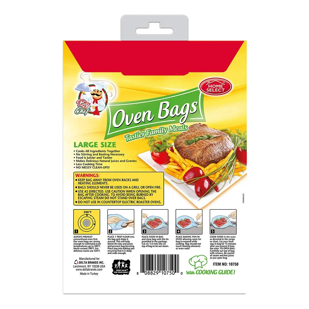 Home Select Oven Bags Large Size | Reusable Food Storage for Household Use - view 2
