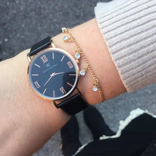 WRISTOLOGY Large Face Roman Numerals Rose Gold Women's Watch with Easy Change Band | Effortless Readability & Style - view 6