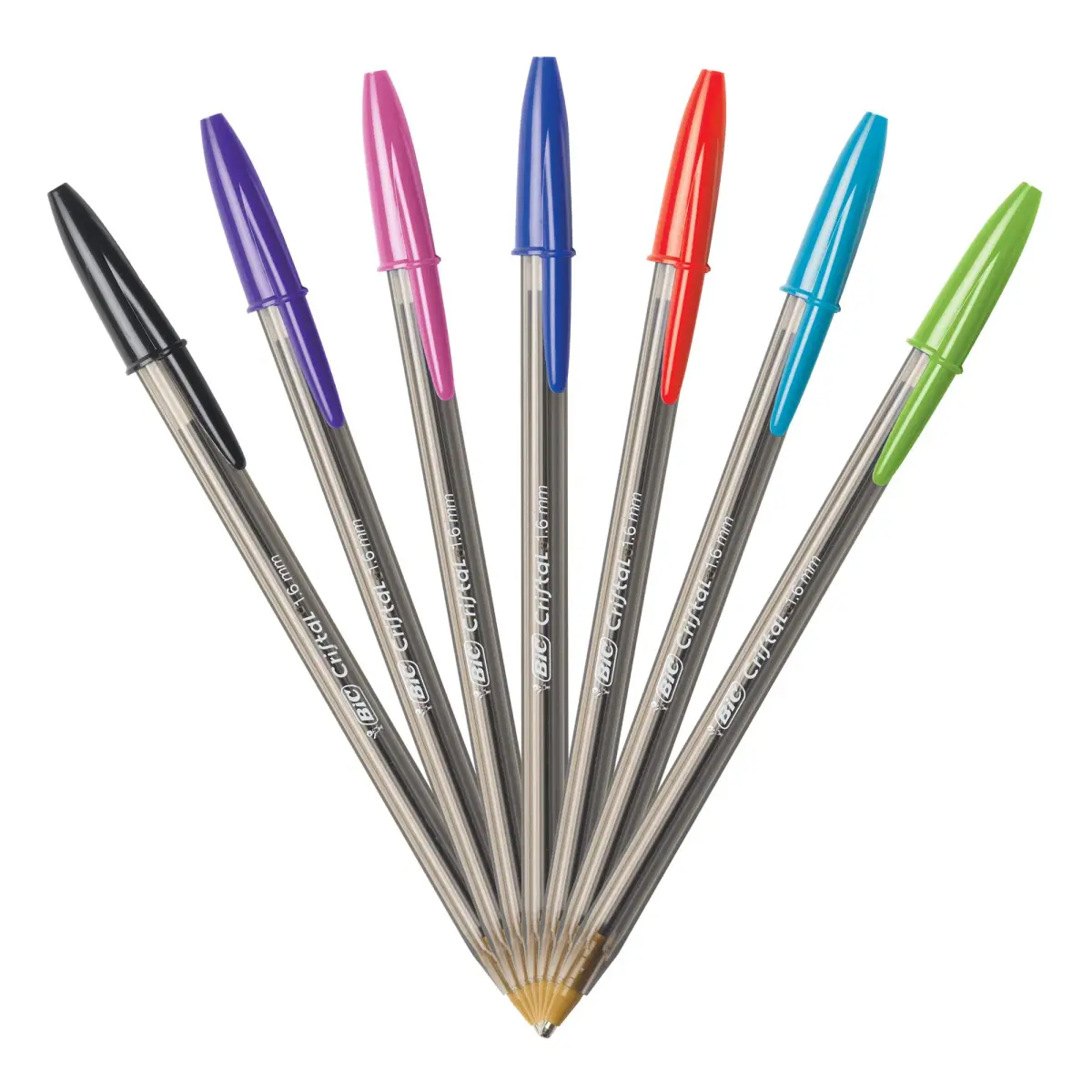 BIC Cristal Xtra Bold Ballpoint Pens, 1.6 mm, Assorted Colors, 24-Count Pack | Smooth Ink Flow for Color-Coded Notes - view 2