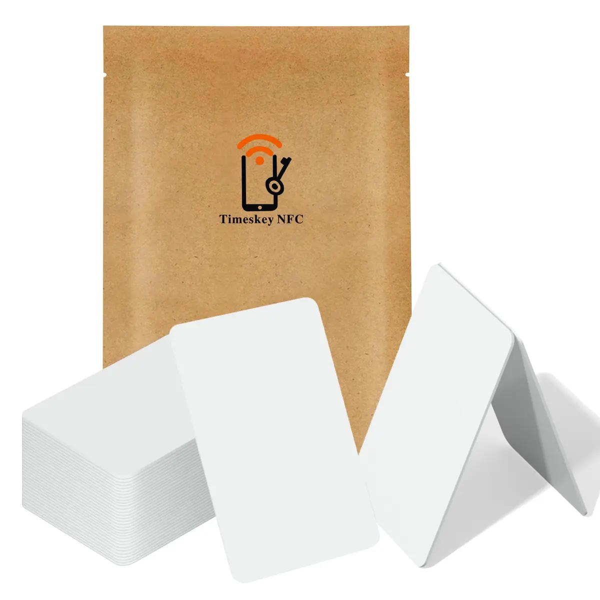 Timeskey NFC NTAG215 Cards 54x85.5mm (40pcs) | Programmable NFC Tags for Mobile Devices - main product image