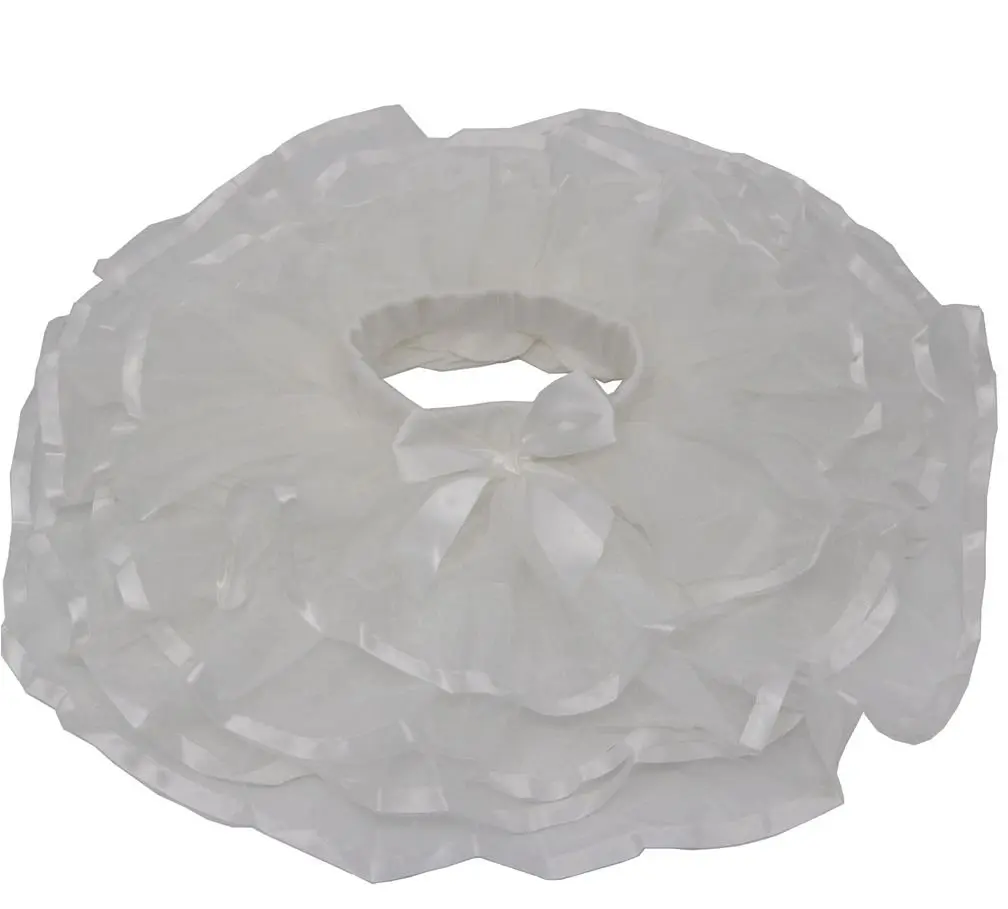 Tortoise & Rabbit Girls Tulle Tutu Skirt, White, 9-12 Years | Breathable Cotton & Soft Tulle for Dress Up - main product image