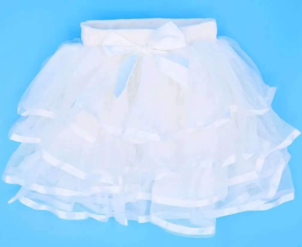 Tortoise & Rabbit Girls Tulle Tutu Skirt, White, 9-12 Years | Breathable Cotton & Soft Tulle for Dress Up - view 5