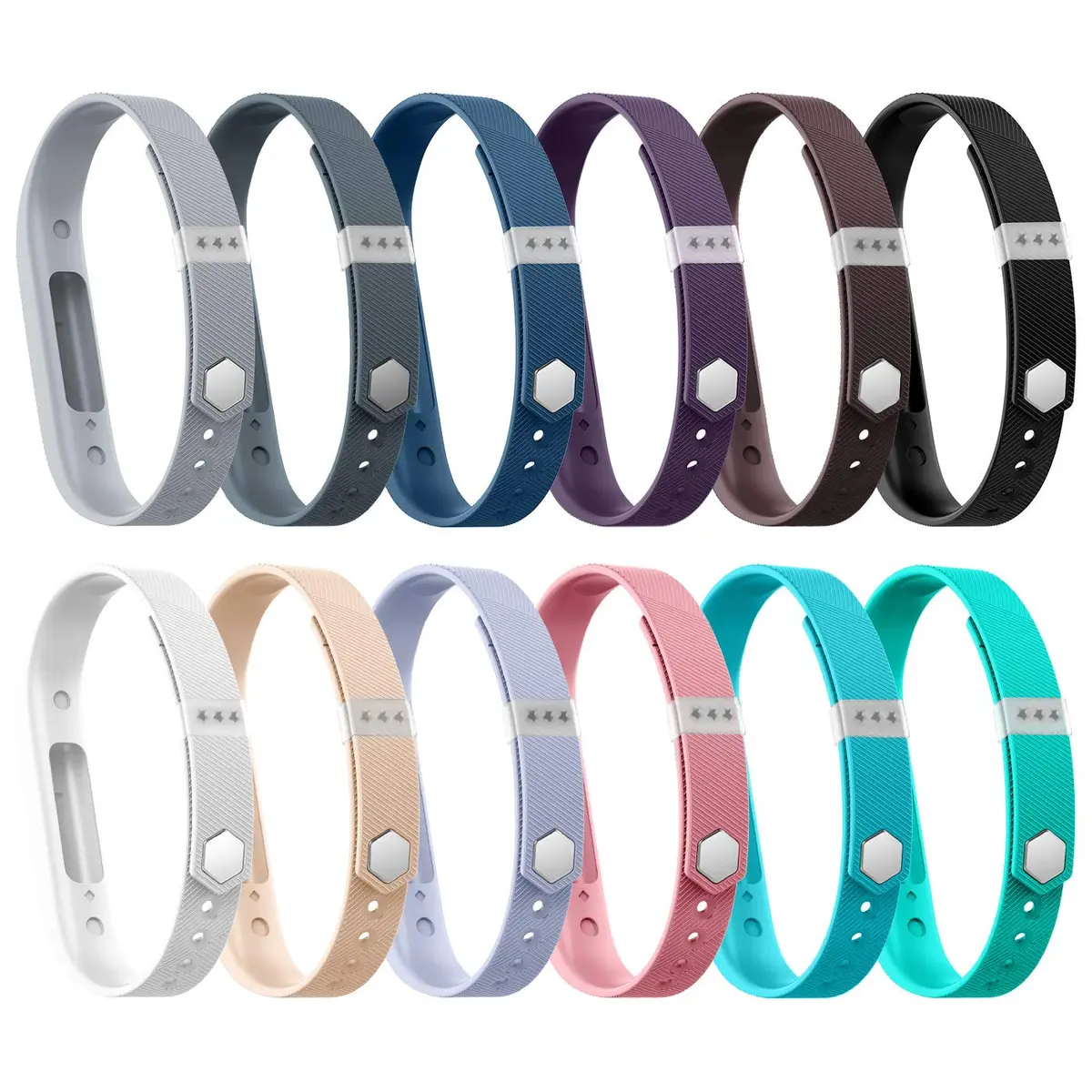 LEEFOX 12 Colors Compatible with Flex 2 Bands Large | Adjustable Silicone Wristbands for Fitbit Flex 2 - view 2