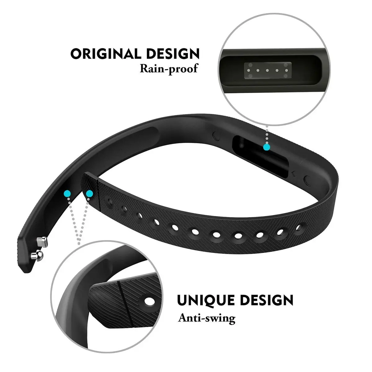LEEFOX 12 Colors Compatible with Flex 2 Bands Large | Adjustable Silicone Wristbands for Fitbit Flex 2 - view 4