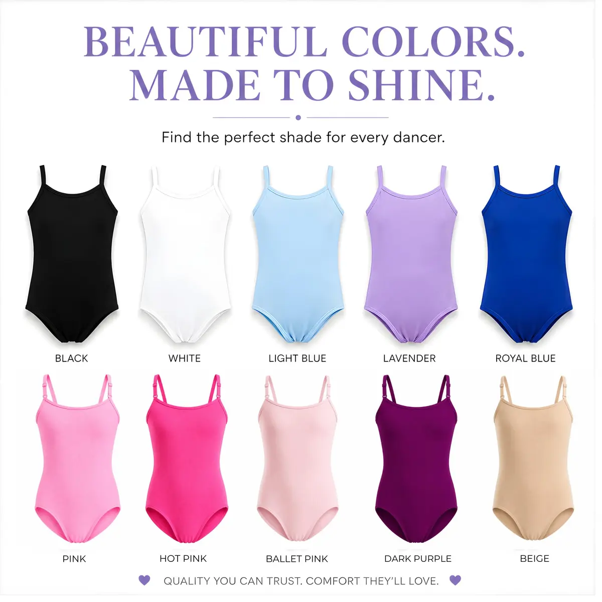 Dancina White Camisole Leotard for Girls Ballet & Dance 5 White | Comfortable, Adjustable Fit for Young Dancers - view 6