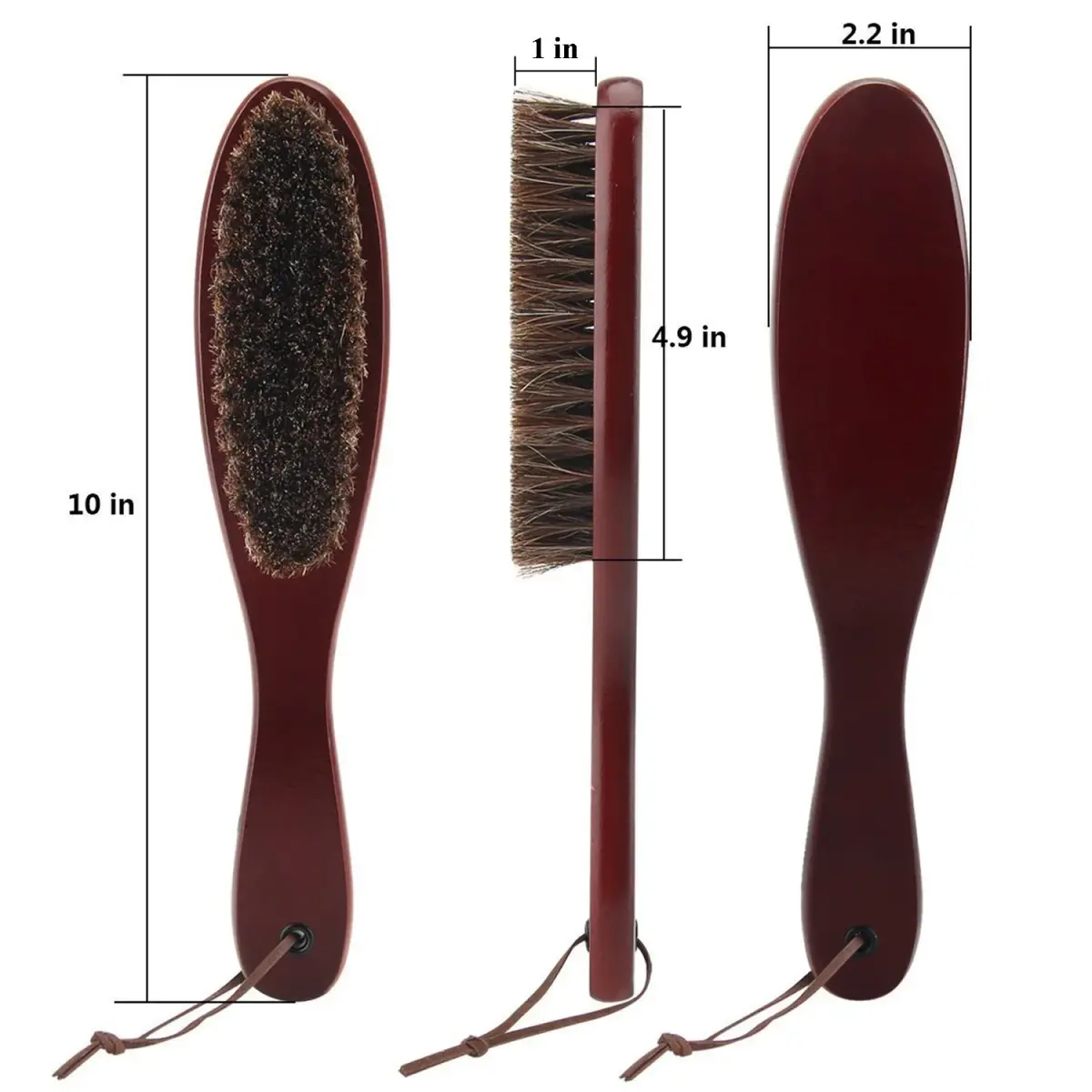 Cokaka Soft Bristle Clothes Brush with Wooden Handle & Horsehair - 2-Pack | Genuine Horsehair for Garments, Suits, Shoes, Furniture - view 3