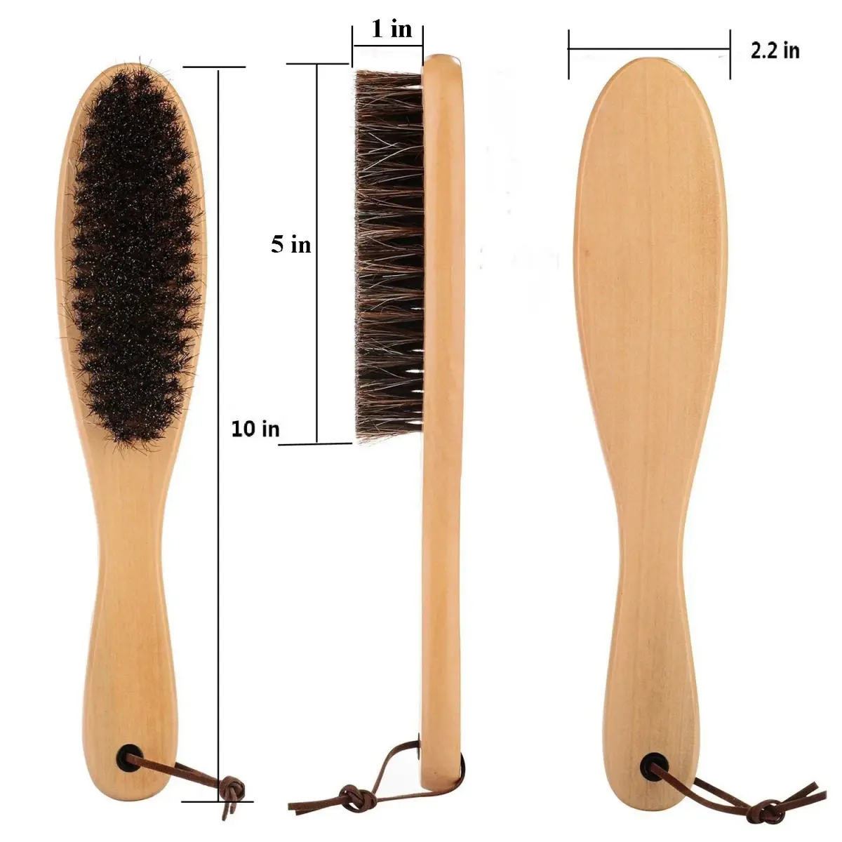 Cokaka Soft Bristle Clothes Brush with Wooden Handle & Horsehair - 2-Pack | Genuine Horsehair for Garments, Suits, Shoes, Furniture - view 4