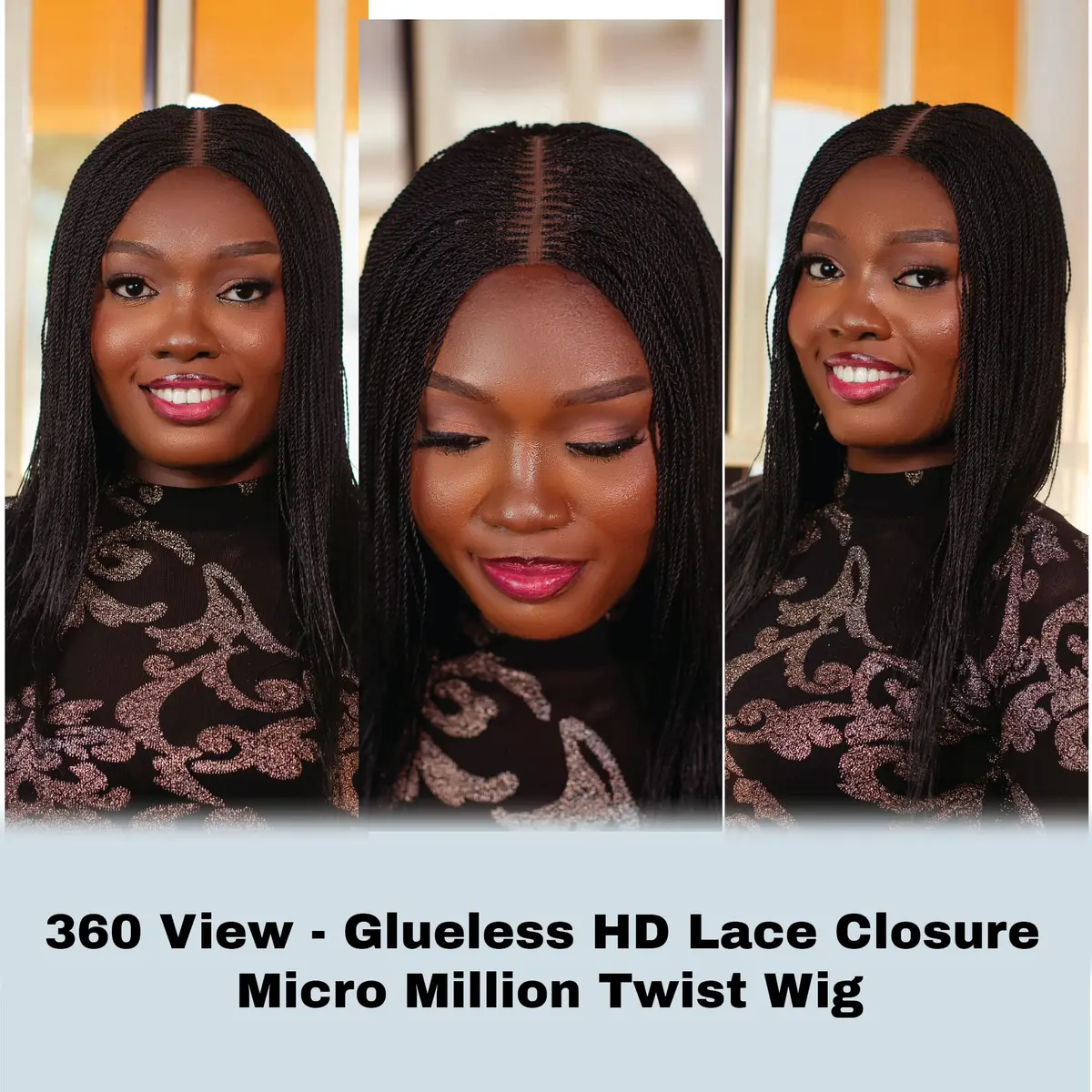 Wow Braids Micro Twist Wigs, 12 Inch Synthetic Braided Wig for Black Women - view 5