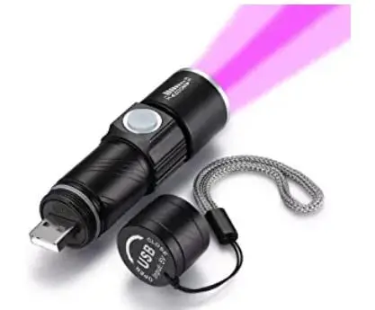 DARKBEAM UV Light Rechargeable Flashlight 395nm | Handheld Blacklight for Pet Urine & Currency - main product image