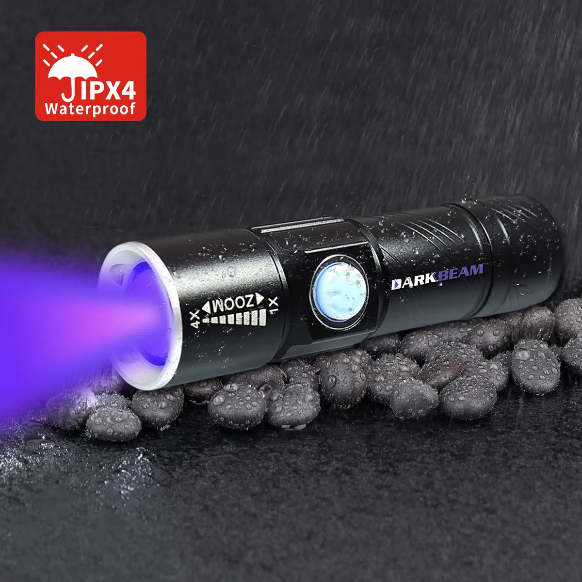 DARKBEAM UV Light Rechargeable Flashlight 395nm | Handheld Blacklight for Pet Urine & Currency - view 8