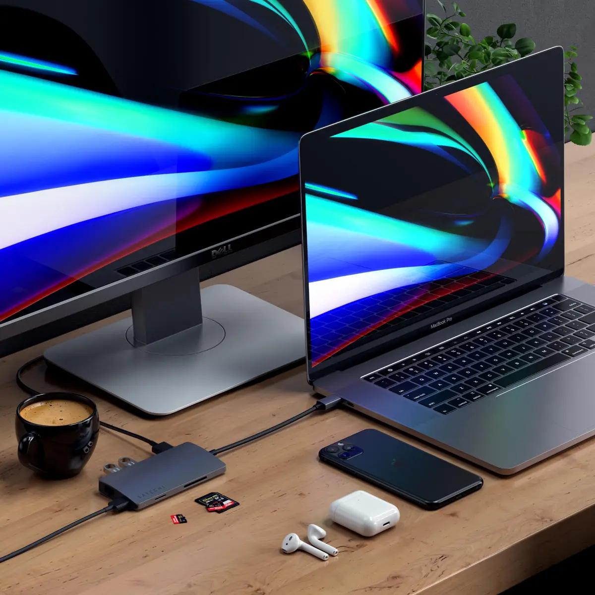 Satechi Multi-Port Hub V2 Space Gray | 4K HDMI, 115W PD Charging, USB-C Expansion - view 6