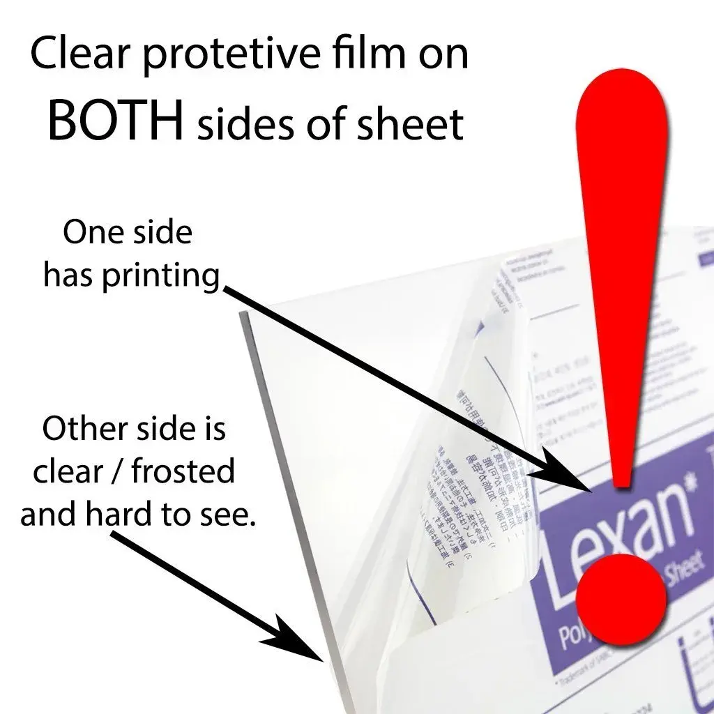 Plastics 2000 Lexan Polycarbonate Sheet 30.48cm x 30.48cm x 4.5mm Clear | High Impact & Thermoformable Plastic Panel - view 2