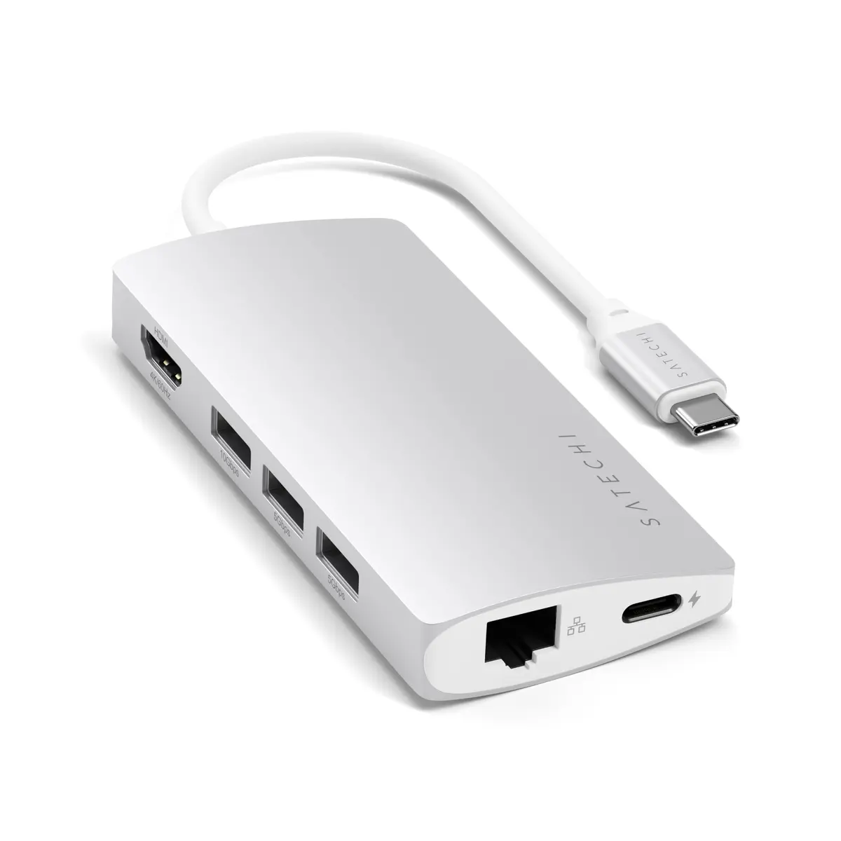 Satechi 8-in-1 USB-C Hub V2, 115W PD Charging, 4K HDMI, Ethernet, 78g (2.75oz) | Connect More Devices - main product image