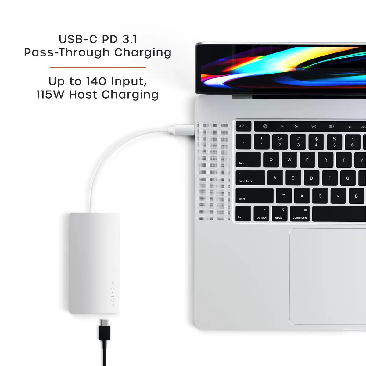 Satechi 8-in-1 USB-C Hub V2, 115W PD Charging, 4K HDMI, Ethernet, 78g (2.75oz) | Connect More Devices - view 4