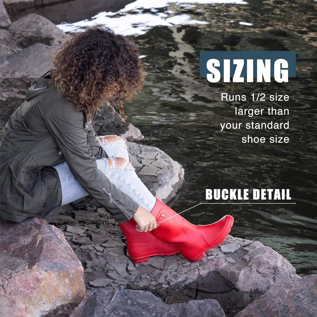 NORTY Waterproof Rain Boots for Women Size 7 | Slip-Resistant & Stylish (70-120 chars) - view 5