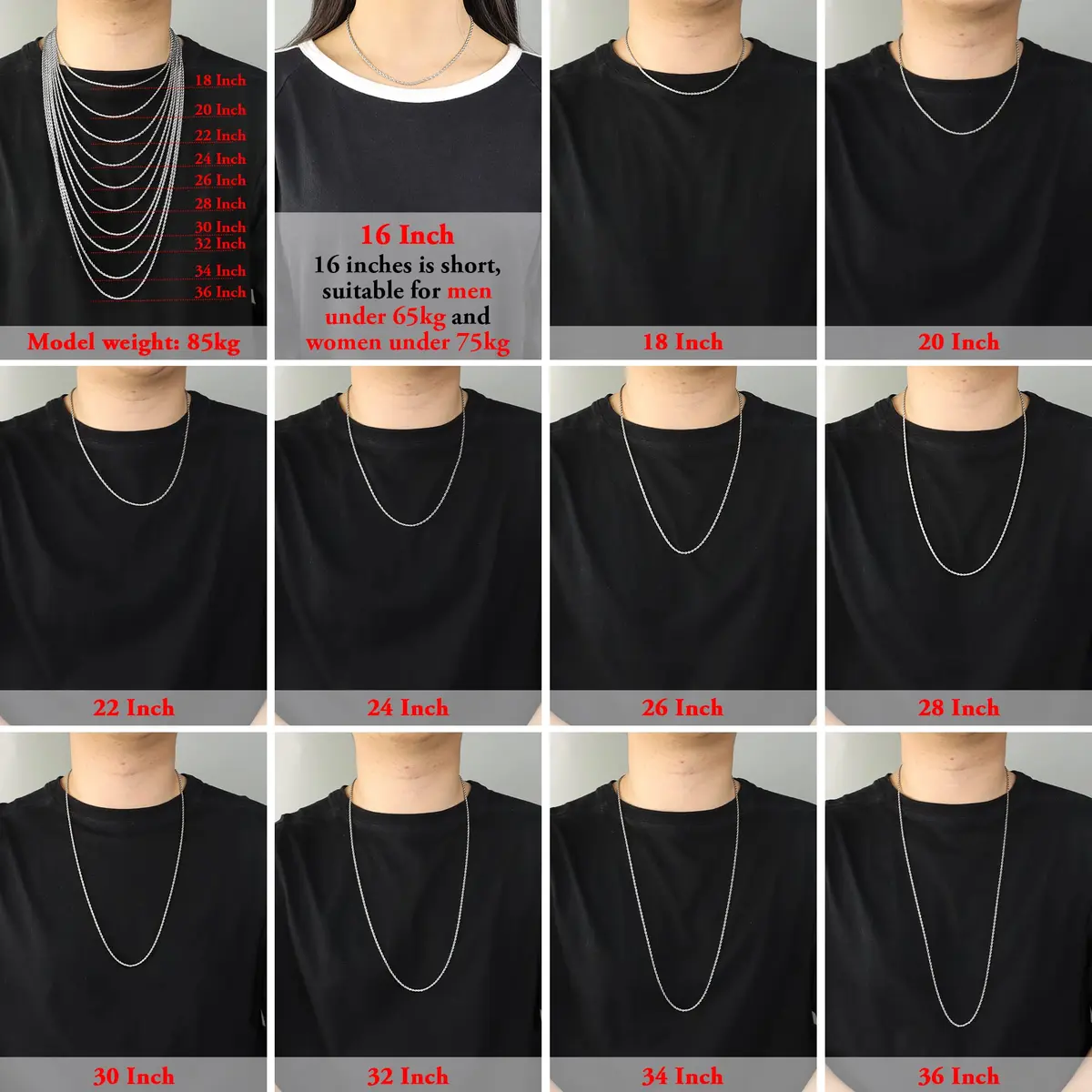 HolyFast Twist Chain Necklace - Stainless Steel Rope Jewelry for Men & Women | Stylish, Durable, Unisex - view 6