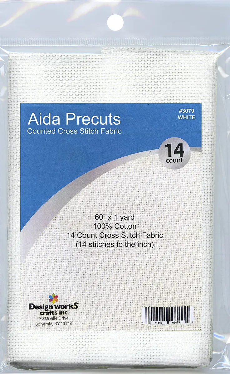 Design Works Crafts Gold 14 Count Aida Fabric 91cm x 152cm (36" x 60") | Pre-Cut for Counted Cross Stitch - main product image