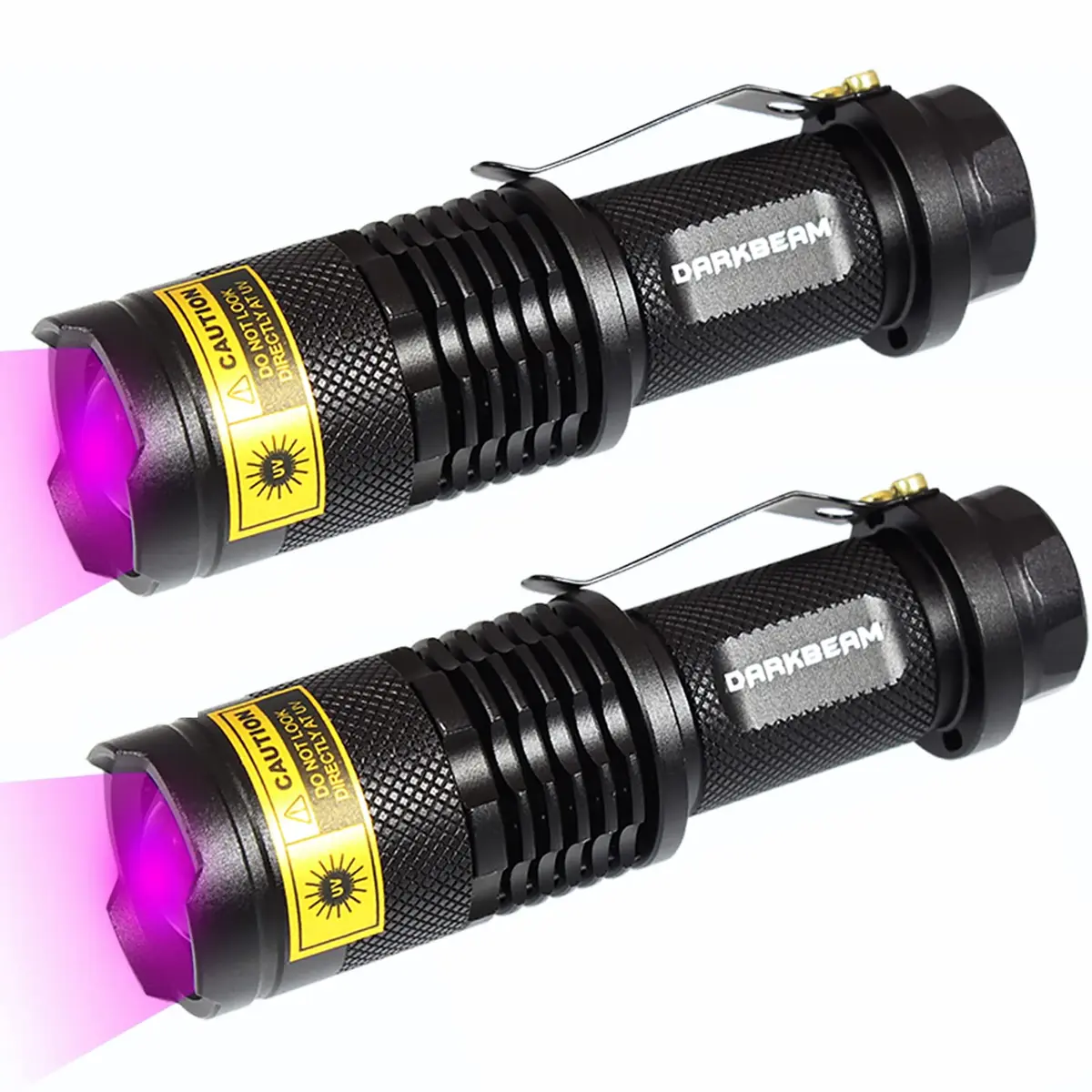 DARKBEAM UV 395nm Flashlight 2 Pack | Detect Pet Urine & Fluorescent Items - main product image