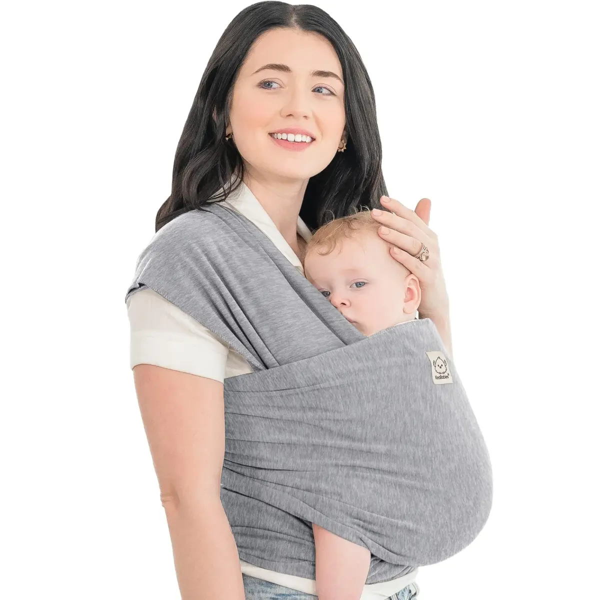 KeaBabies Original Baby Wrap Carrier - Classic Gray, One Size (Pack of 1) - main product image