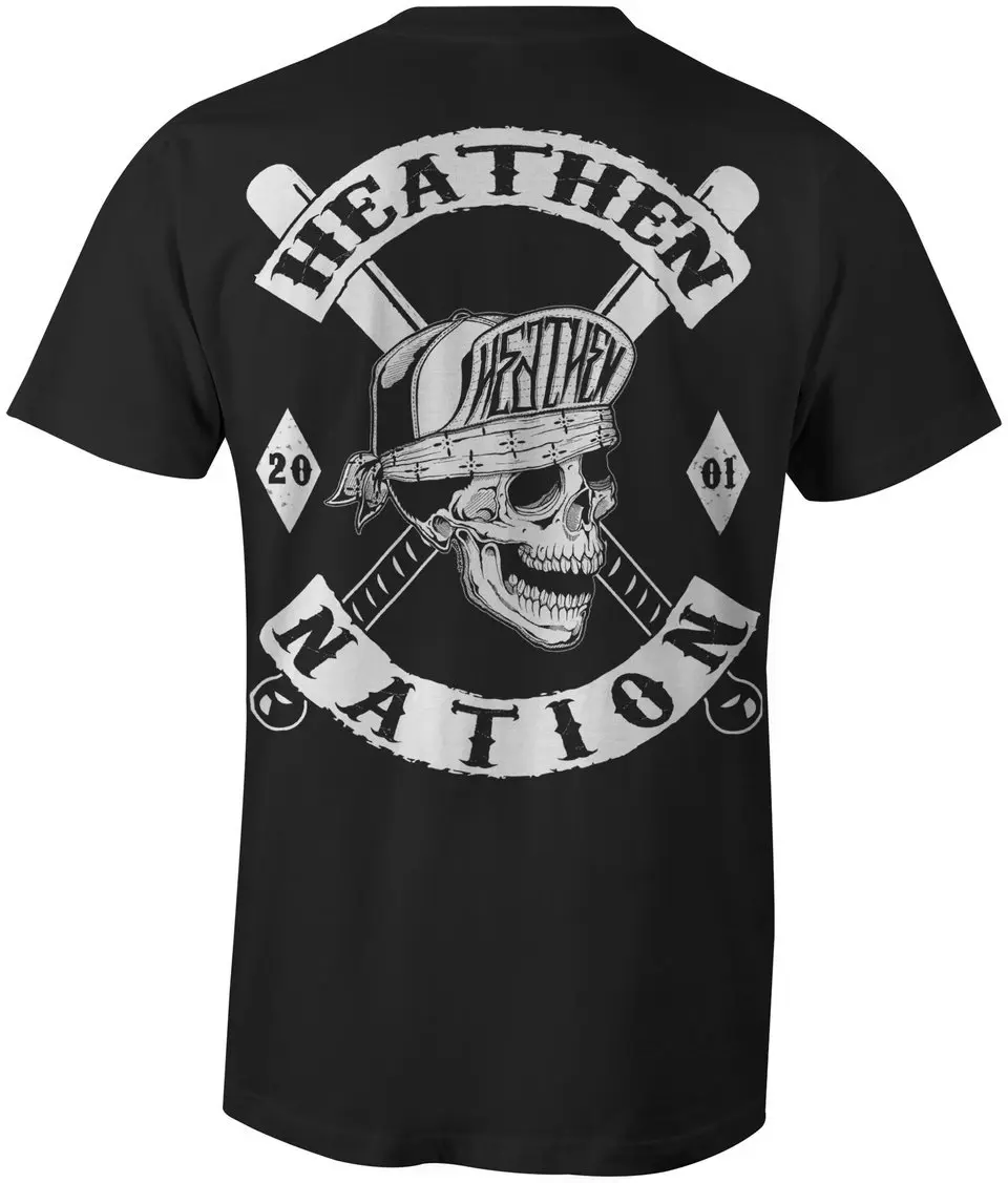 Heathen Nation T-Shirt Large Black | 100% Cotton Casual Tee for Men - main product image
