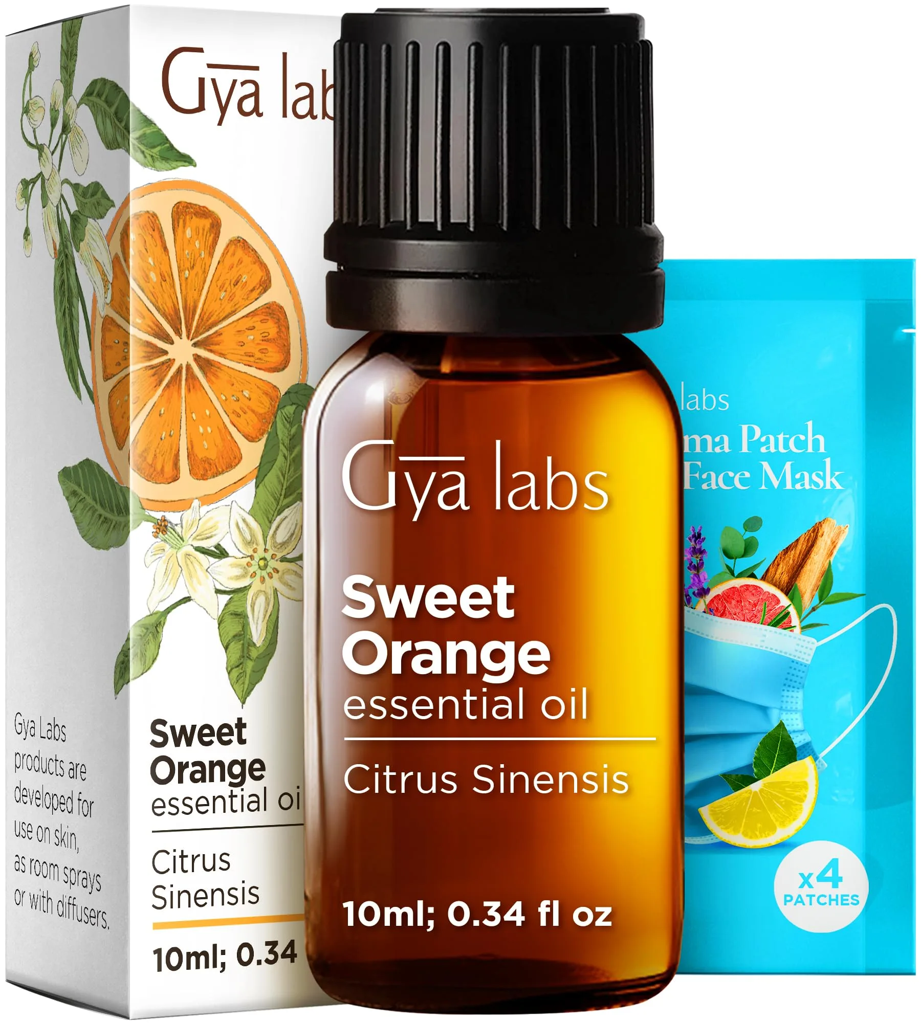 Gya Labs Orange Essential Oil 0.34 Fl Oz | Uplifting Citrus Scent for Diffusers, Skin Care & Candle Making - main product image