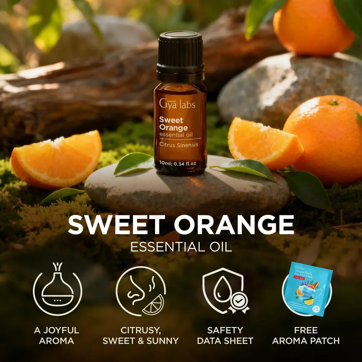 Gya Labs Orange Essential Oil 10ml (0.34 Fl Oz) | Uplifting Citrus Scent for Diffusers, Skin Care & Candle Making - view 6