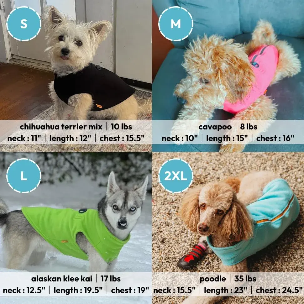 Gooby Zip-Up Fleece Dog Sweater Lime X-Large | Warm Winter Pet Apparel with Leash D-Ring - view 4
