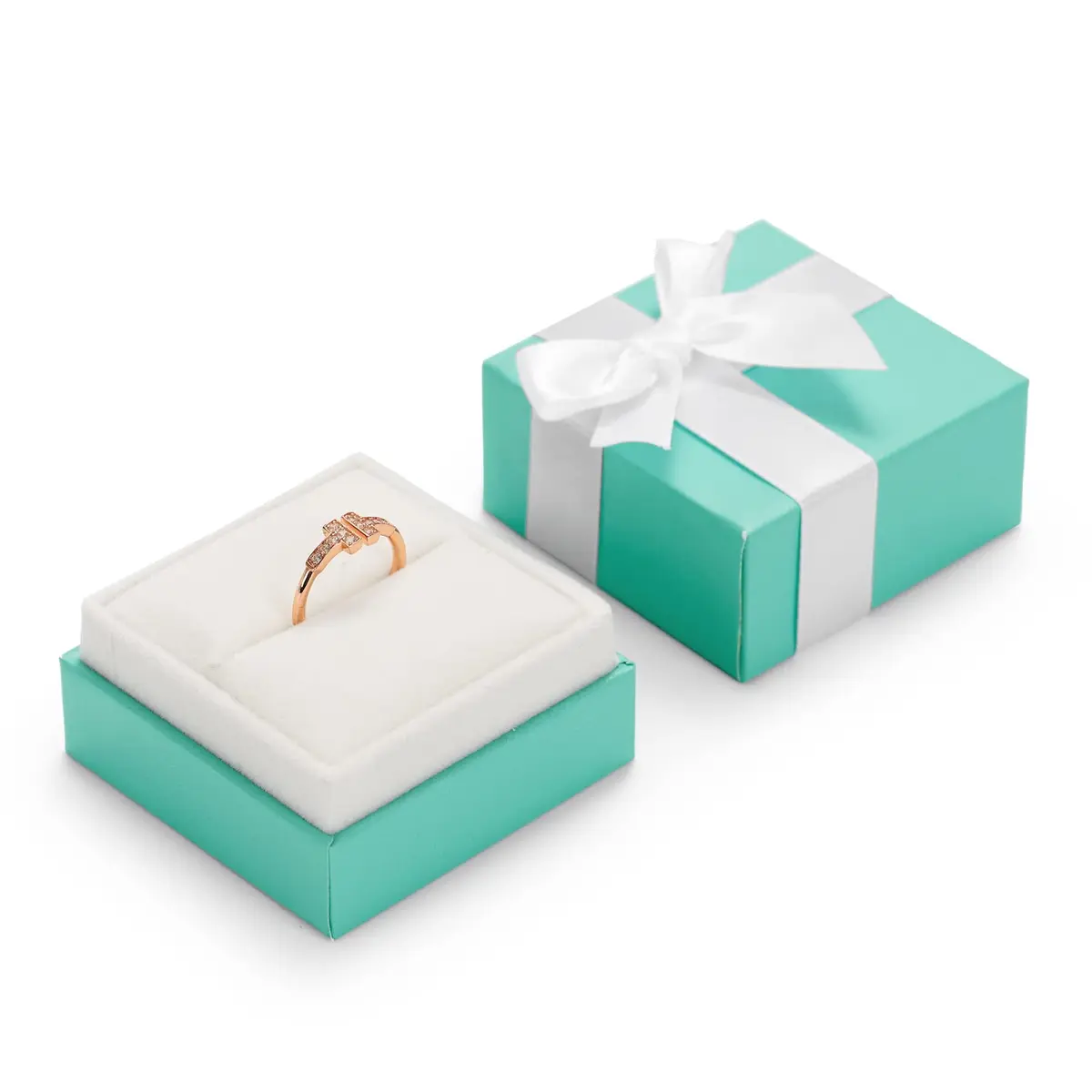 Oirlv Ring Gift Box, Proposal & Wedding Jewelry Organizer, Green | Leatherette & Velvet - main product image