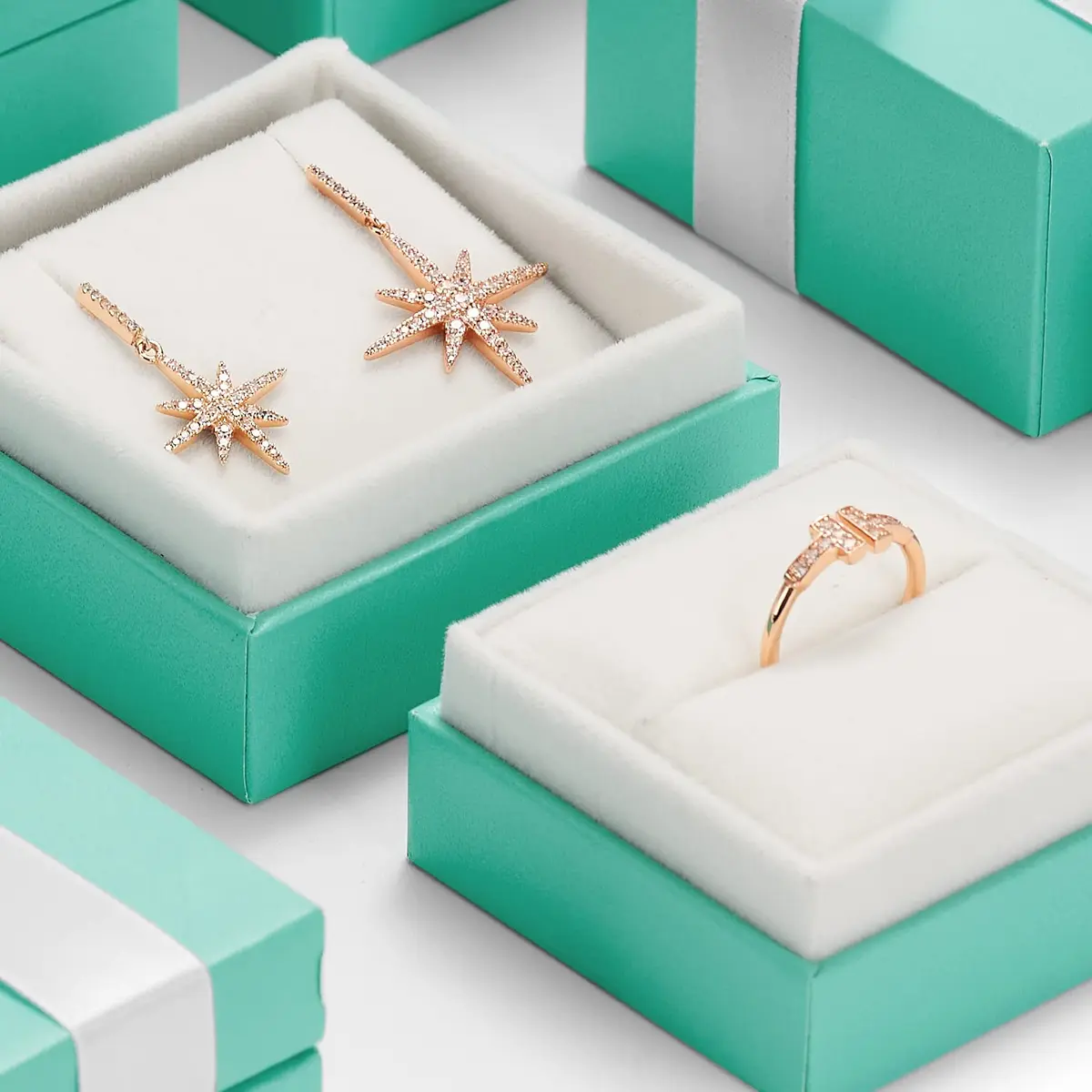 Oirlv Ring Gift Box, Proposal & Wedding Jewelry Organizer, Green | Leatherette & Velvet - view 6