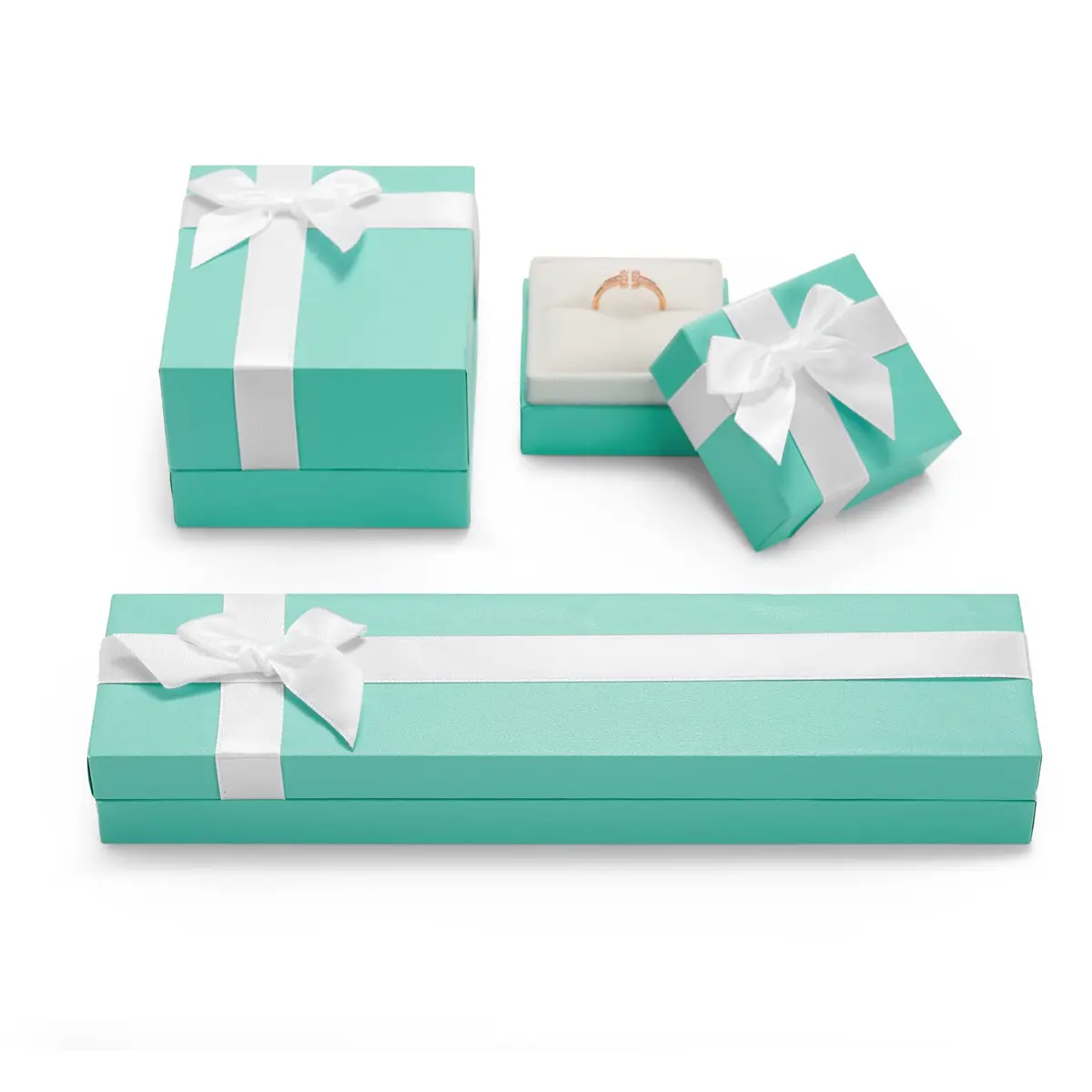 Oirlv Ring Gift Box, Proposal & Wedding Jewelry Organizer, Green | Leatherette & Velvet - view 7