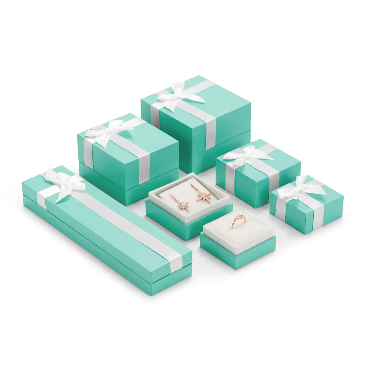 Oirlv Ring Gift Box, Proposal & Wedding Jewelry Organizer, Green | Leatherette & Velvet - view 9