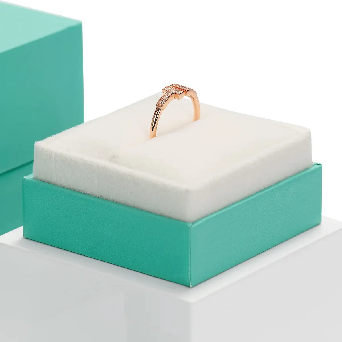 Oirlv Ring Gift Box, Proposal & Wedding Jewelry Organizer, Green | Leatherette & Velvet - view 2