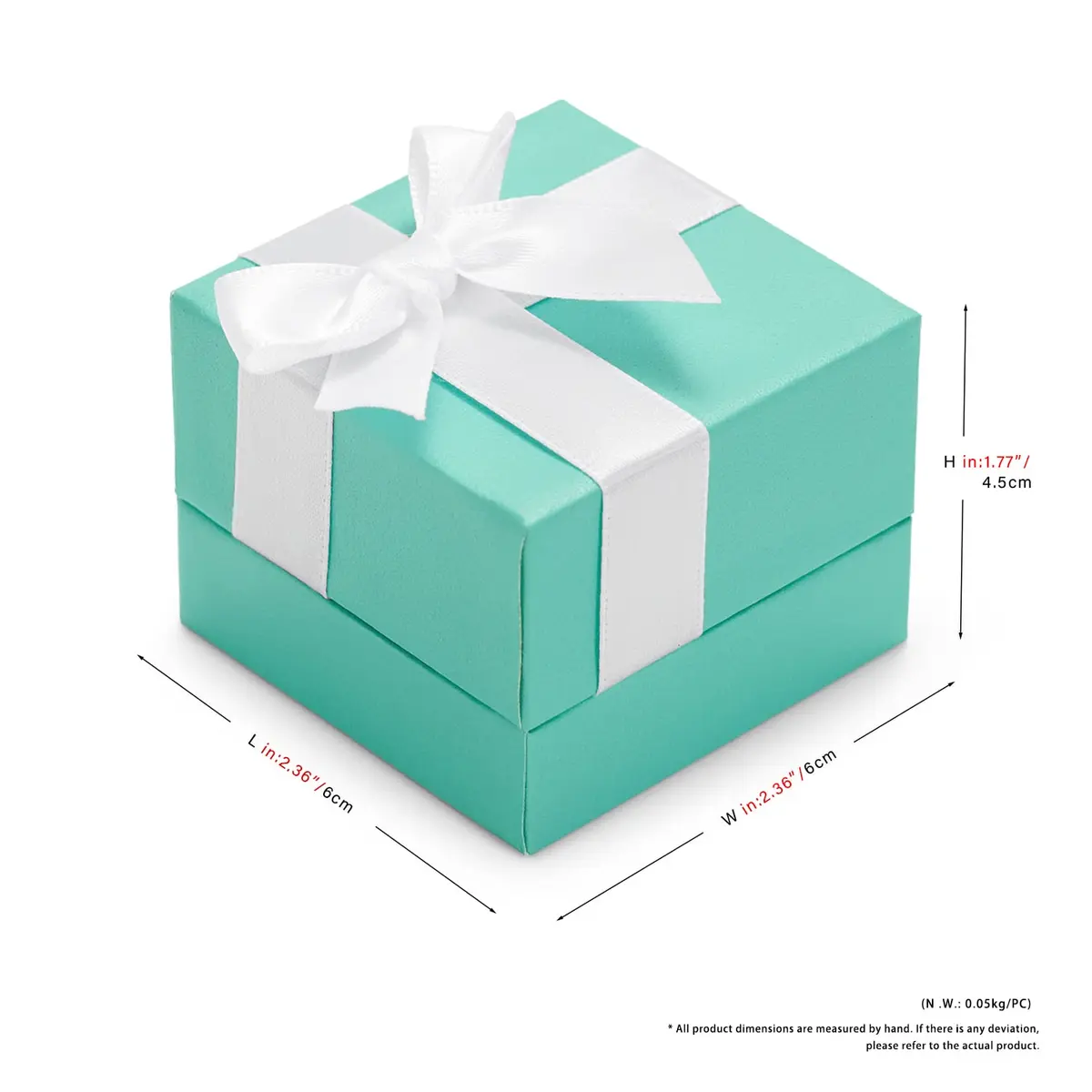 Oirlv Ring Gift Box, Proposal & Wedding Jewelry Organizer, Green | Leatherette & Velvet - view 4