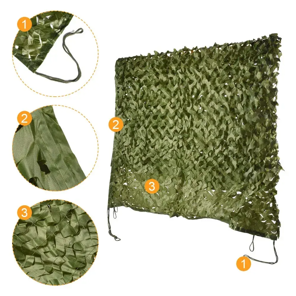 HYOUT Camouflage Netting 2m x 3m (6.5x10ft) Woodland Camo Net with Mesh Backing | Sunshade, Hunting, Camping - view 3