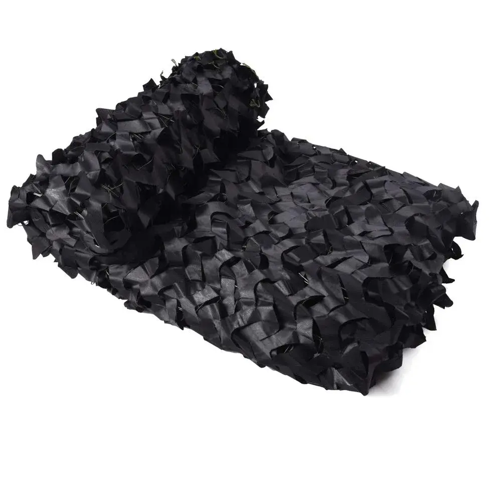 HYOUT Camouflage Netting 2m x 3m (6.5x10ft) Woodland Black | Durable Polyester Mesh for Hunting & Sunshade - view 6