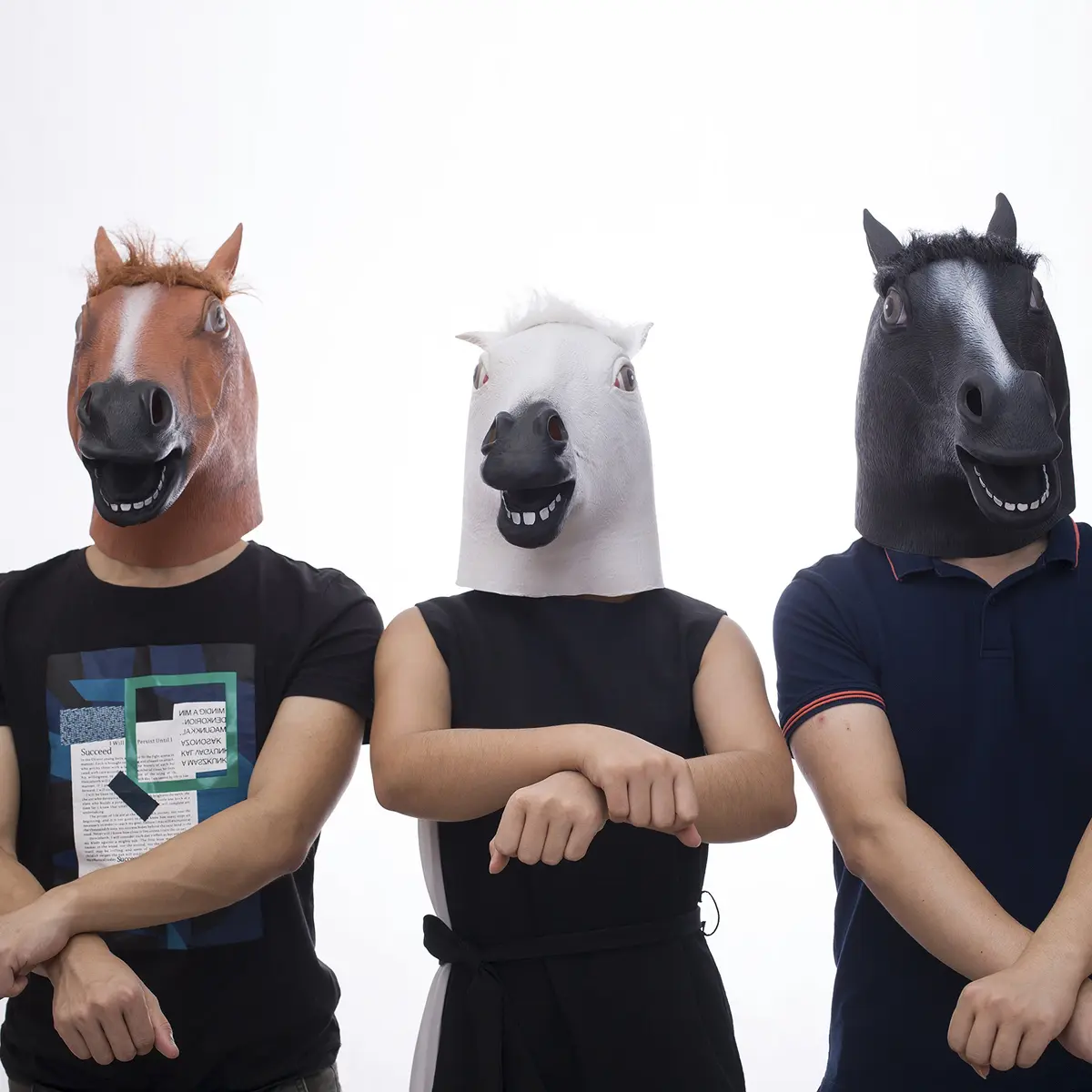 MOLEZU Horse Head Mask for Adult, Brown Latex Animal Mask | Novelty Halloween Costume - view 6