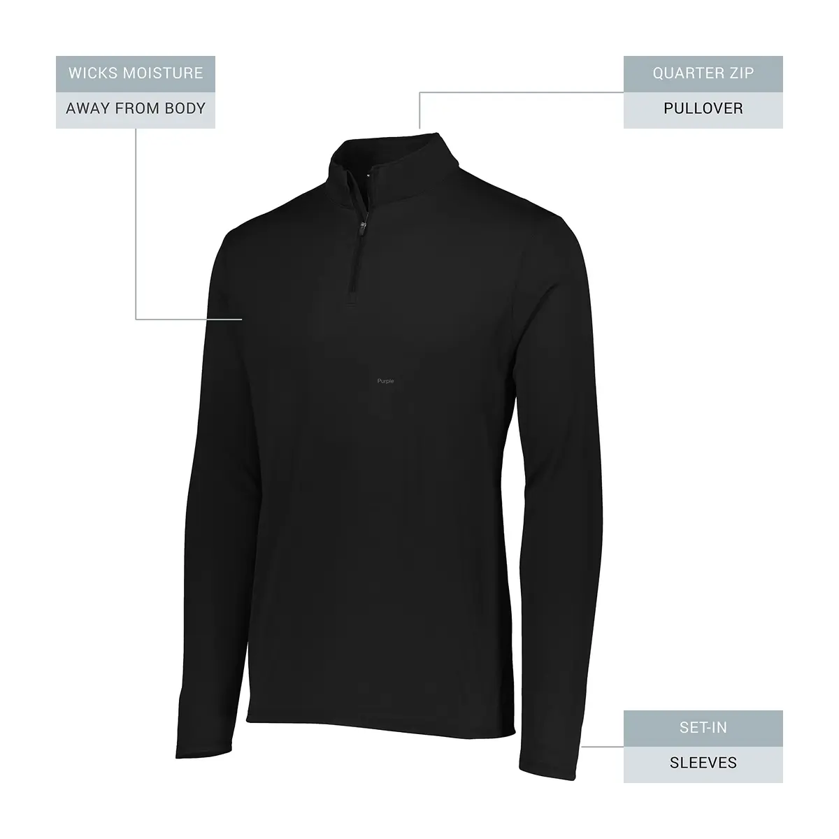 Augusta Sportswear Men's Attain Light Weight Wicking Knit 1/4 Zip Pullover | Moisture-Wicking Athletic Performance - view 5