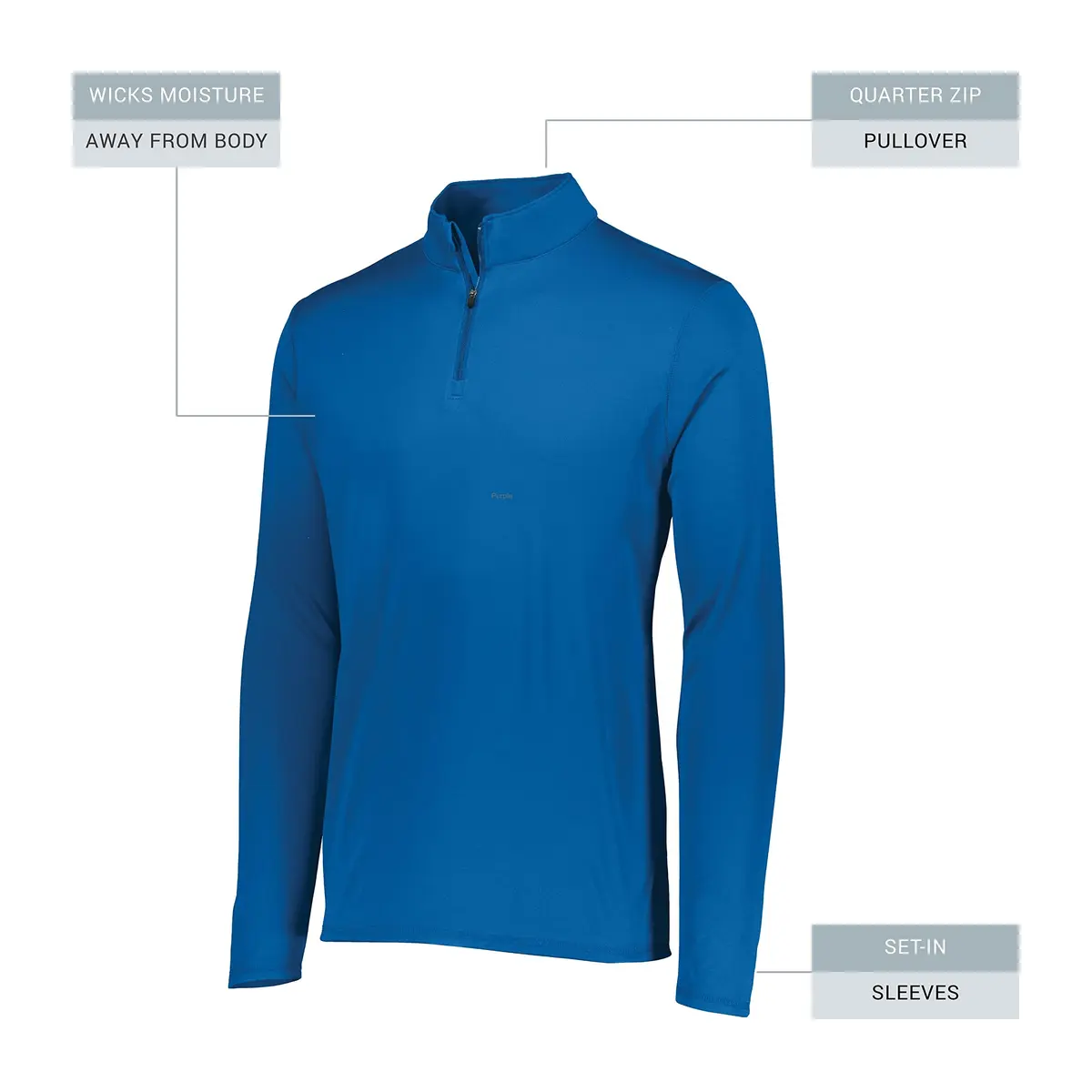 Augusta Sportswear Men's Attain Light Weight Wicking Knit 1/4 Zip Pullover | Moisture-Wicking Athletic Performance - view 5