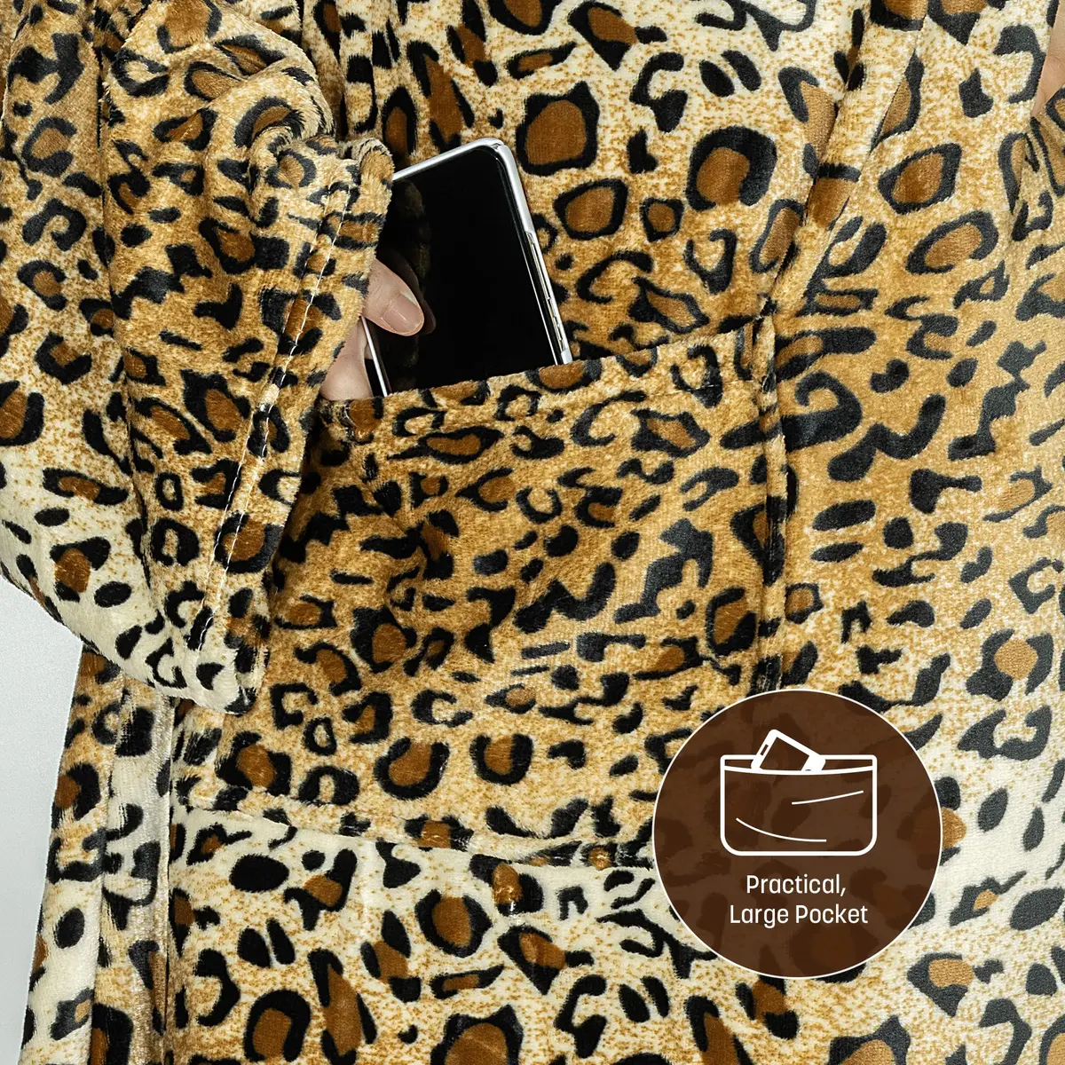 Catalonia Wearable Blanket with Sleeves for Women & Men, Fleece Wrap Throw | Oversize 73" x 51" | Cozy & Stylish - view 5