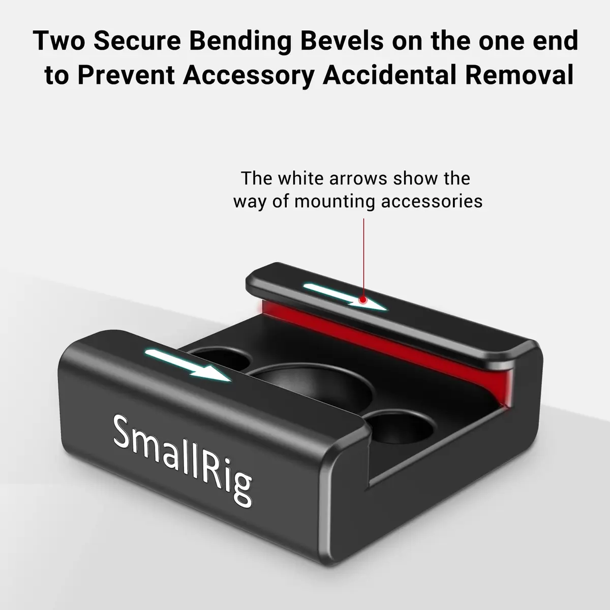 SmallRig Cold Shoe Mount with 1/4"-20 Thread (2 Pack) | Attaches Flash, Mic, LED to Camera Cages - view 3