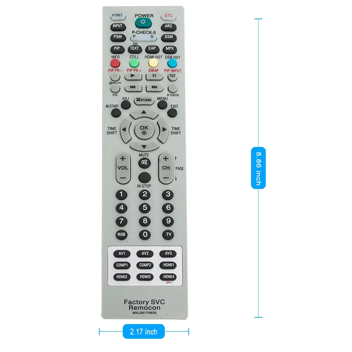 ZdalaMit Replacement Remote Control for LG LCD LED TV | No Programming Needed, 2X AA Batteries, Gray - view 4