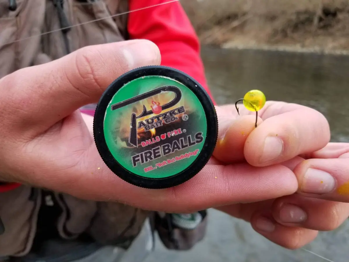Pautzke Bait Fire Balls, Brown Trout, 1.65 oz | Fish Like Real Salmon Eggs - view 3