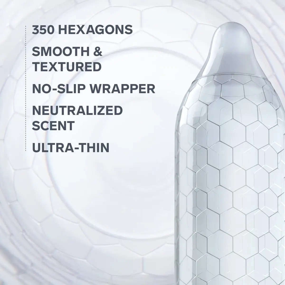 LELO HEX Respect XL Extra Large Condoms 58mm (36 Count) | Increased Strength, Thin Latex - view 2