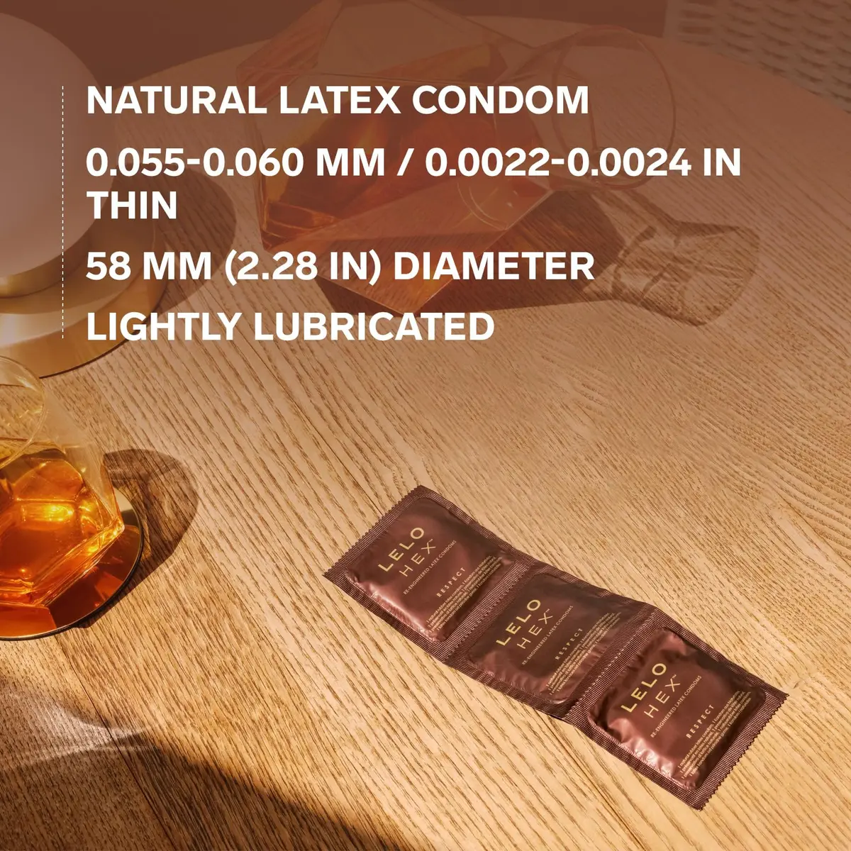 LELO HEX Respect XL Extra Large Condoms 58mm (36 Count) | Increased Strength, Thin Latex - view 4